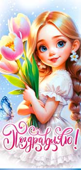 Конверты для денег - Конверт для денег "Поздравляю!" УФ-лак