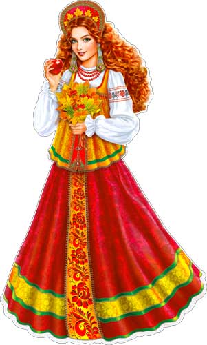 Плакат "Девушка-осень" фигурный