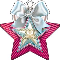 Украшения на скотче - Украшение на скотче "Звезда" УФ-лак