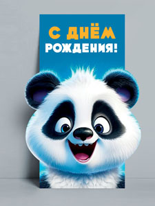 Конверты для денег - Конверт для денег "С Днем рождения!" Фигурная вырубка, тактильный лак с эффектом Soft Touch
