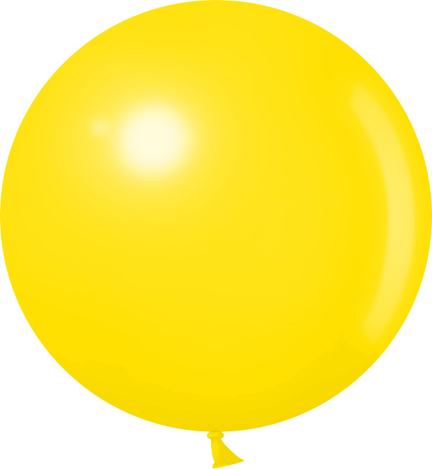Круглые без рисунка - Шар (36''/91 см), Желтый, пастель, 3 шт.