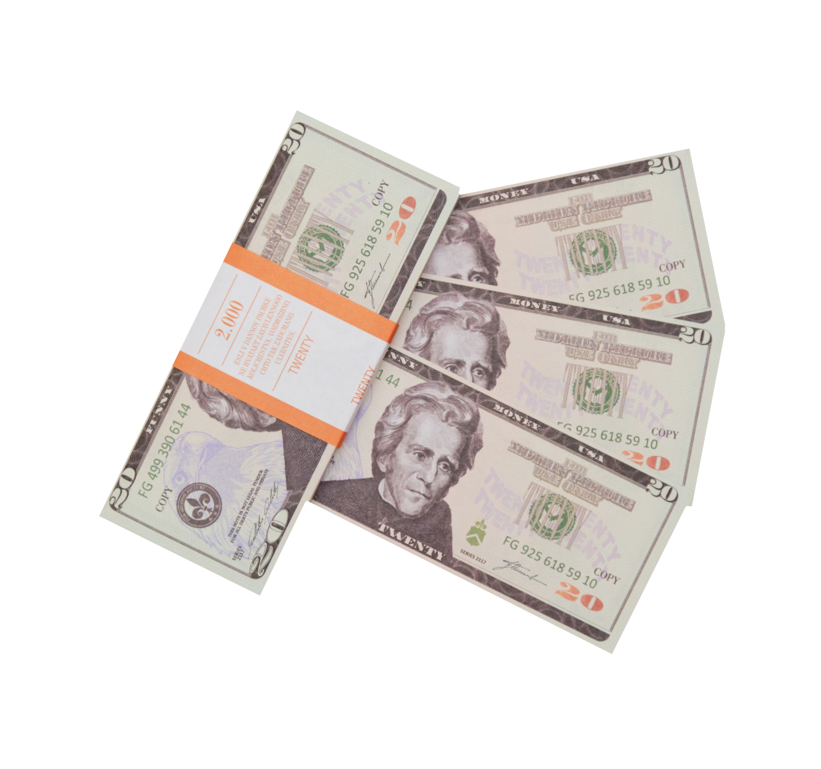 Деньги банка приколов - Сувенирные деньги 20 долларов