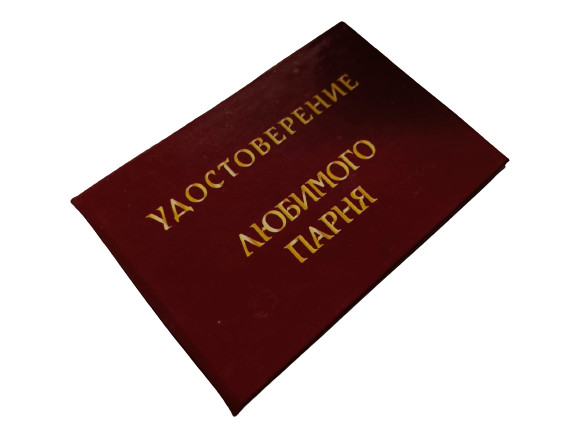 Удостоверения - Шуточное удостоверение Любимого парня
