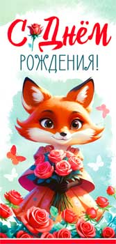 Конверт для денег "С Днем Рождения!" УФ-лак
