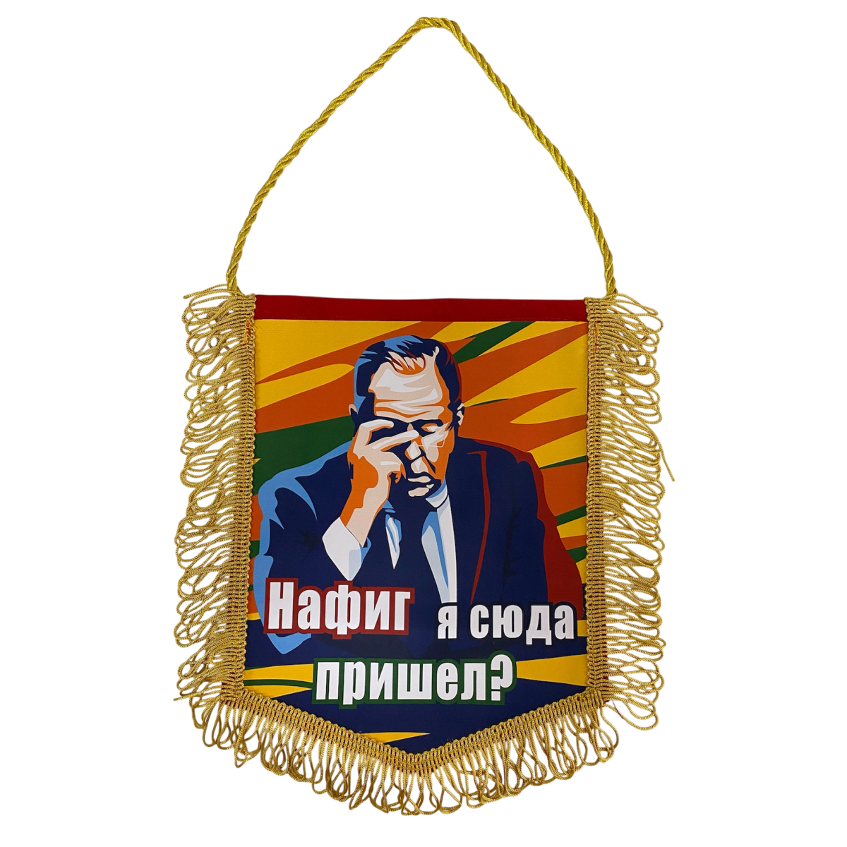 Вымпелы - Вымпел с бахромой "Нафиг я сюда пришел?"