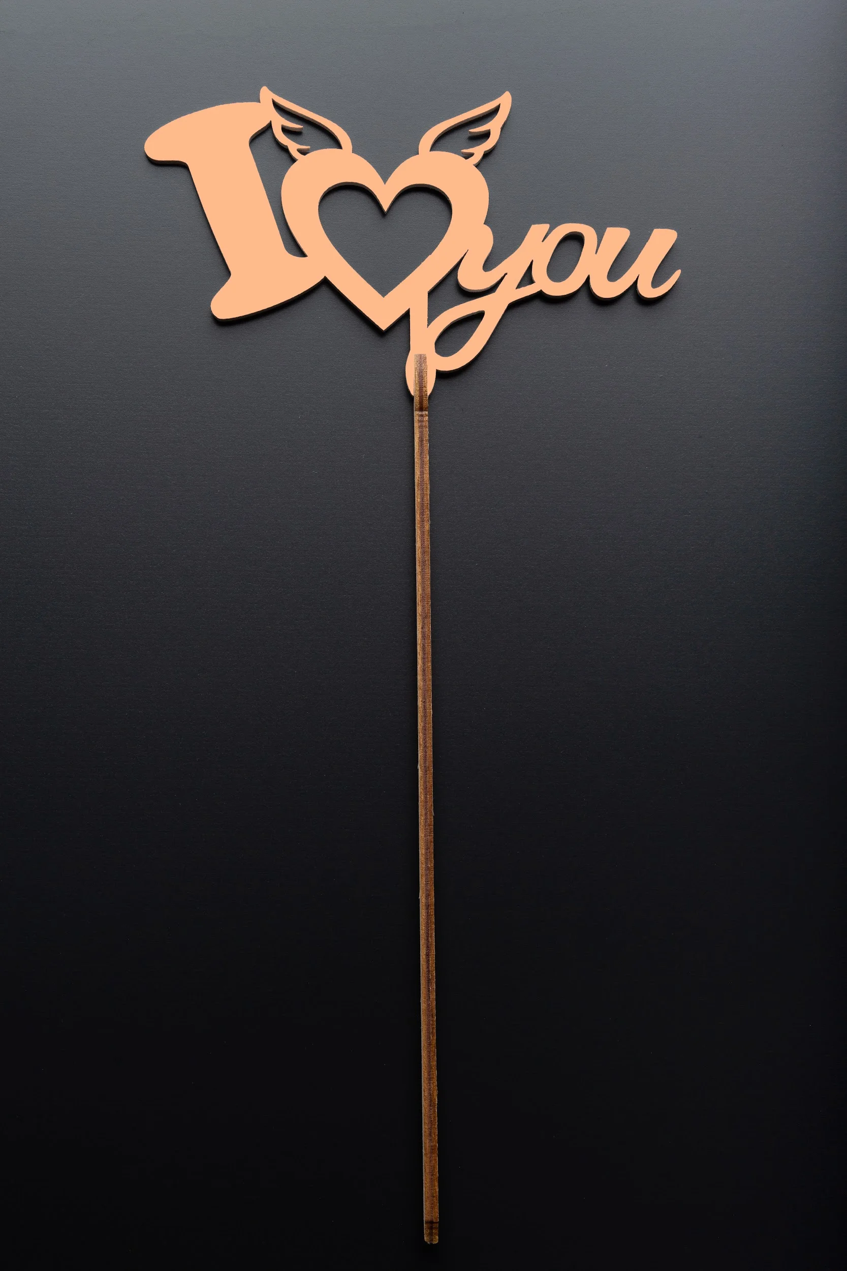 Топперы - Топпер №48 "I love you" персиковый