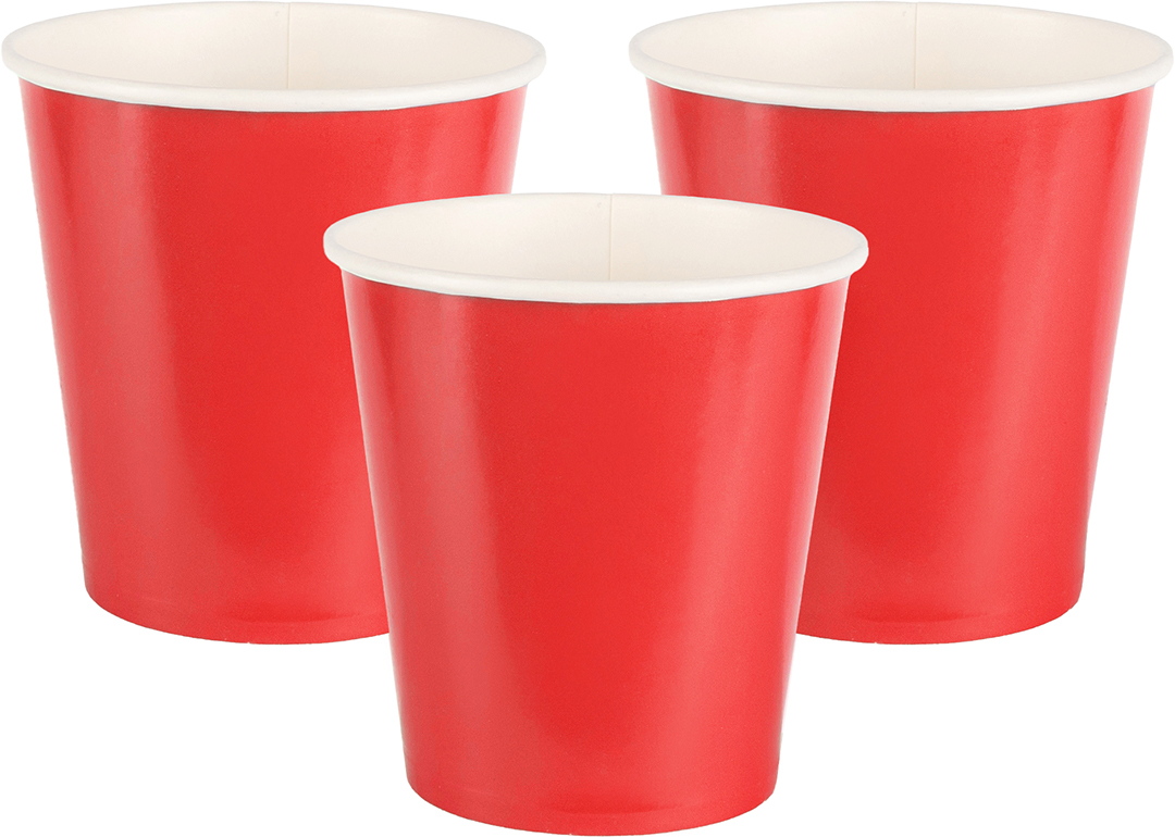 Одноразовые стаканы - Стаканы (250 мл) Мастхэв, Красный, 6 шт. Одноразовые стаканы - Стаканы (250 мл) Мастхэв, Красный, 6 шт.