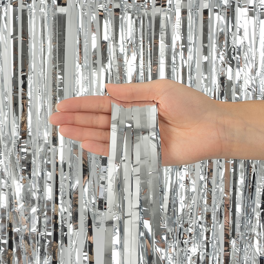 Занавес - Занавес Дождик Серебро, Металлик, 100*300 см, 1 шт.