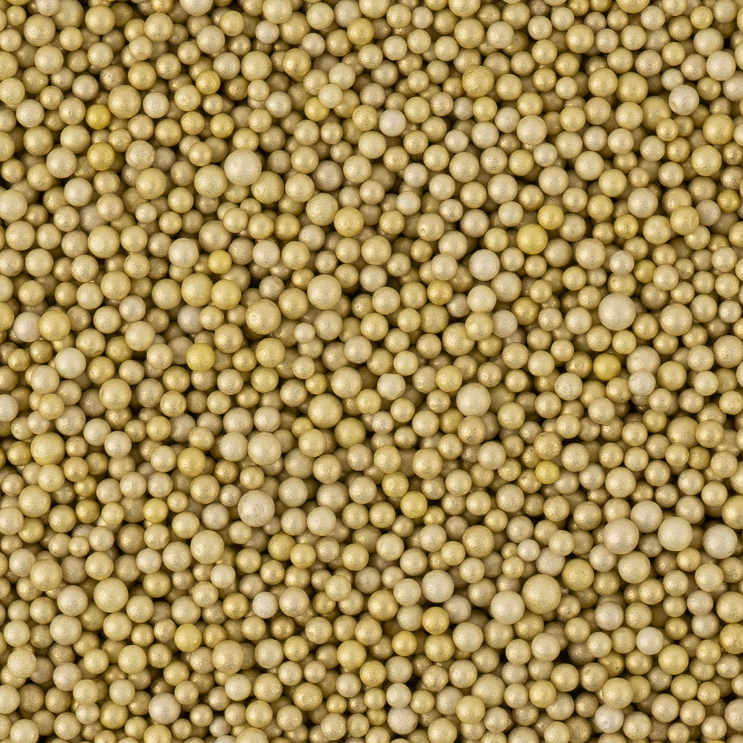 Конфетти и декор - Шарики пенопласт, Золото, Металлик, 2-4 мм, 10 гр.