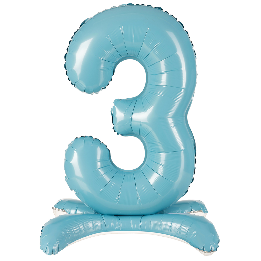 Цифры - Шар (32''/81 см) Цифра на подставке, 3, Голубой, 1 шт. в уп. Цифры - Шар (32''/81 см) Цифра на подставке, 3, Голубой, 1 шт. в уп.