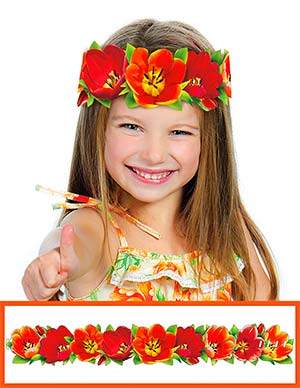 Маски, венки, кокошники - Головной убор из цветов, блестки