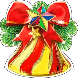 Украшения на скотче - Украшение на скотче "Колокольчик" УФ-лак