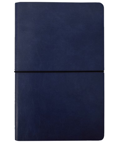 Записная книжка, А5, 80 л., интегральный переплёт, кожзам, Синий цвет