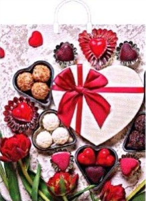 Полиэтиленовые пакеты с пластиковой ручкой - Пакет ПЭ с пластмассовыми ручками 38х45+3см 90мкм "Сладкое сердце" Полиэтиленовые пакеты с пластиковой ручкой - Пакет ПЭ с пластмассовыми ручками 38х45+3см 90мкм "Сладкое сердце"