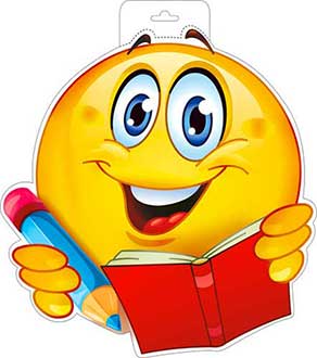 Мини-плакат "Смайл с книгой"