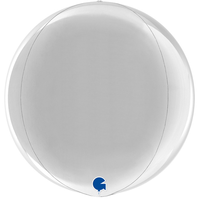3D Сферы и специальные фигуры - Шар 3D (18''/46 см) Сфера, Серебро, 1 шт.