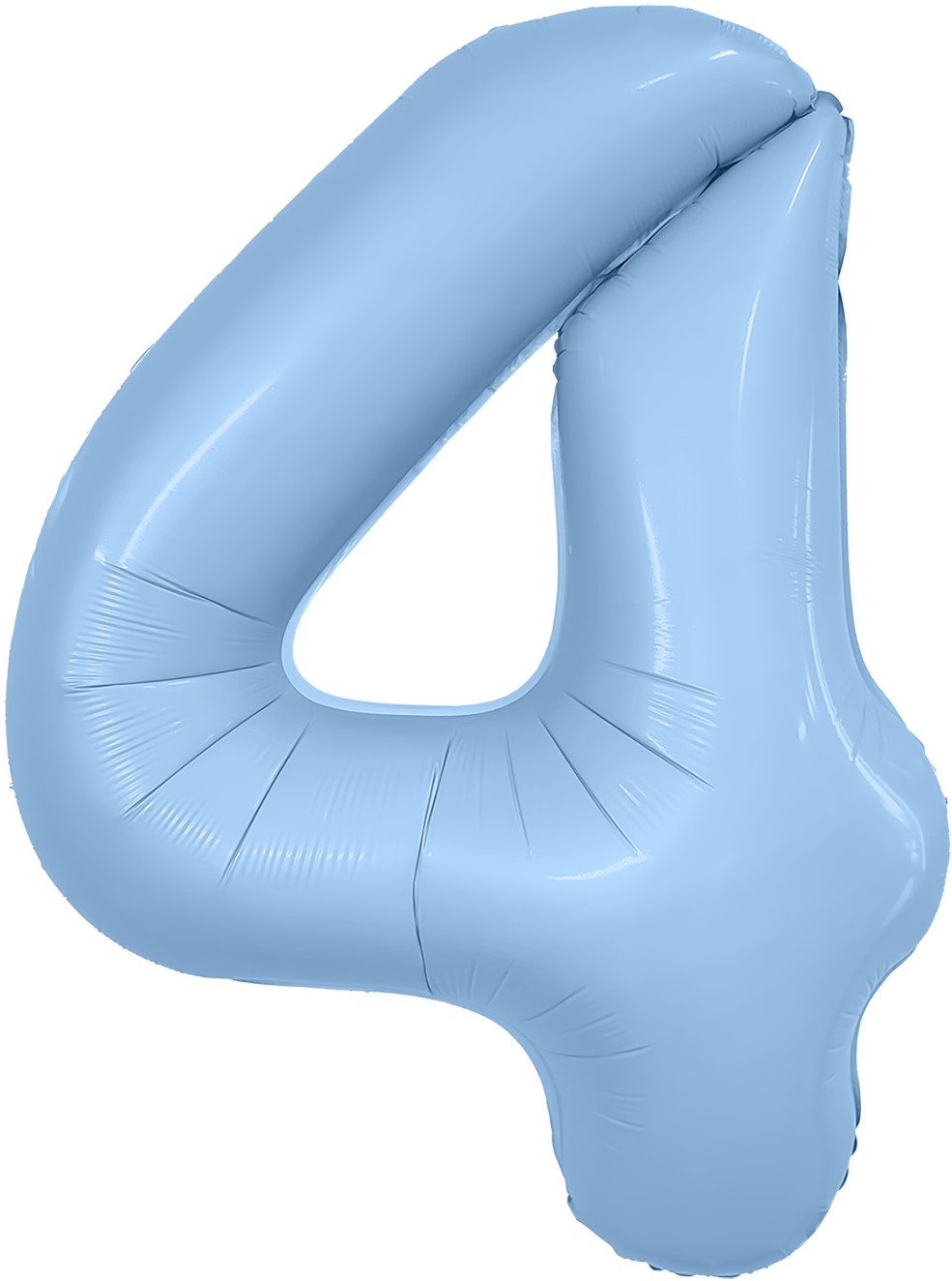 Цифры - Шар (40''/102 см) Цифра, 4 Slim, Небесный, 1 шт. в уп.