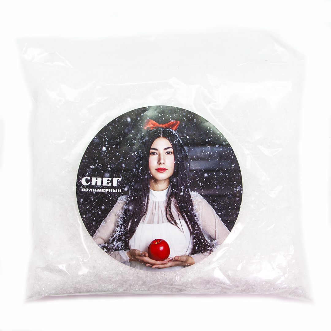 Конфетти и декор - Снег полимерный для декорирования, Прозрачный, 50 г.