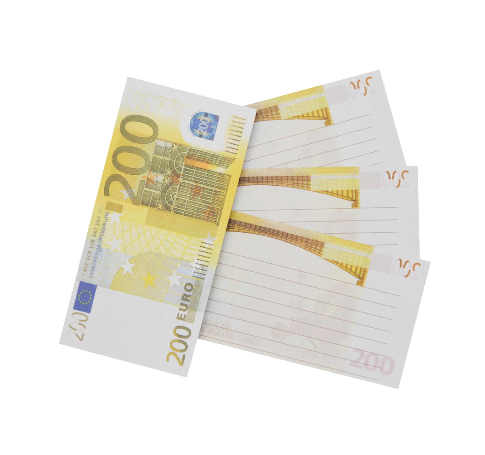 Блокнот пачка 200 евро
