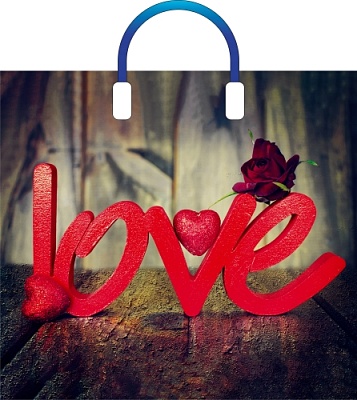 Полиэтиленовые пакеты с пластиковой ручкой - Пакет ПЭ с пластмассовыми ручками 38х34+3см 90мкм "О любви" Полиэтиленовые пакеты с пластиковой ручкой - Пакет ПЭ с пластмассовыми ручками 38х34+3см 90мкм "О любви"