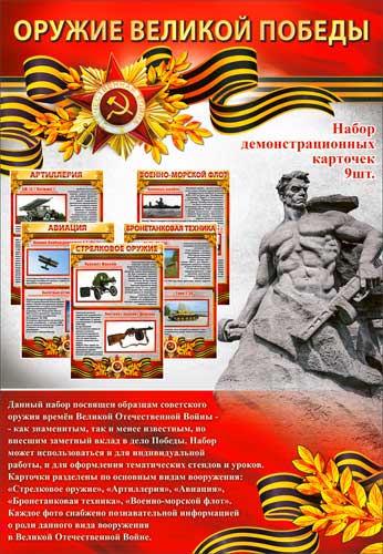 Набор карточек "Оружие Великой Победы"