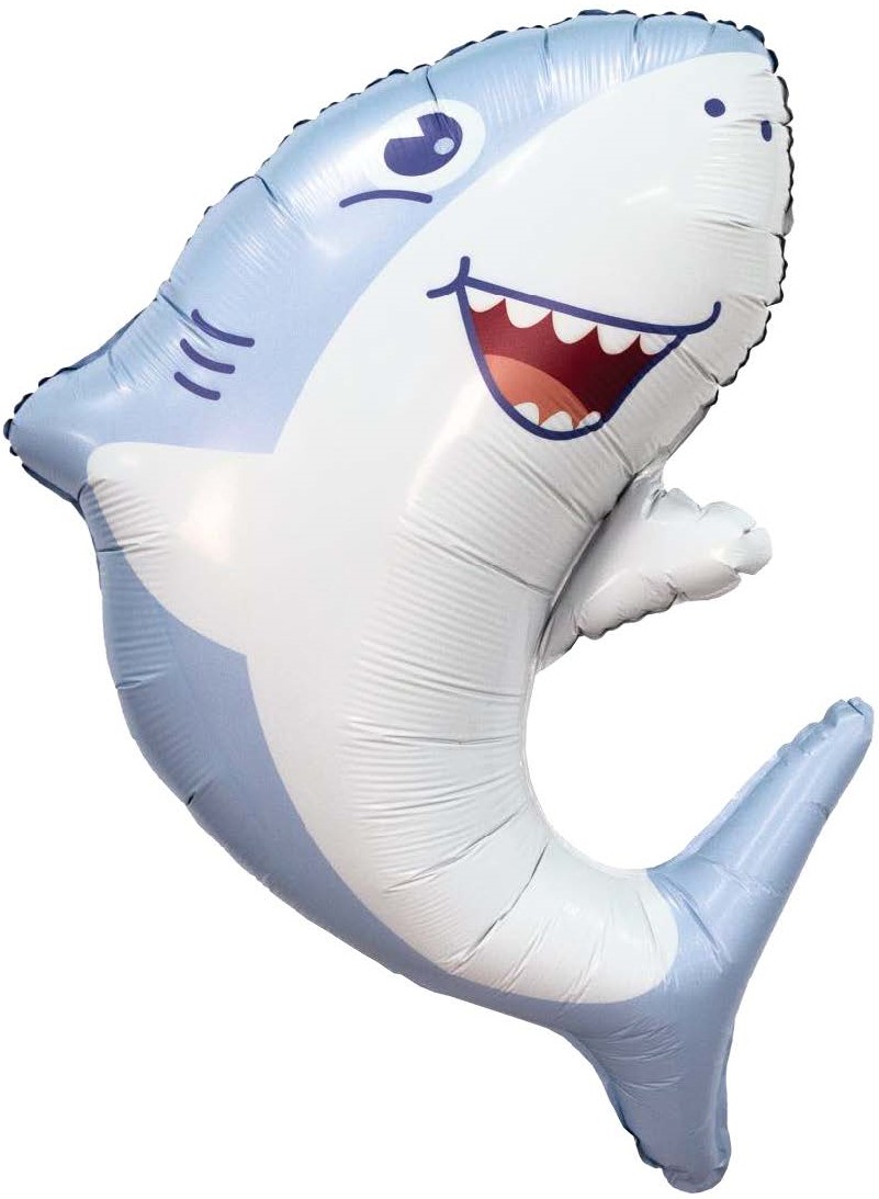 Большие фигуры - Шар (33''/84 см) Фигура, Акула, 1 шт. в уп.