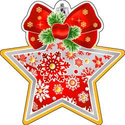 Украшения на скотче - Украшение на скотче "Звезда" металлизированный картон