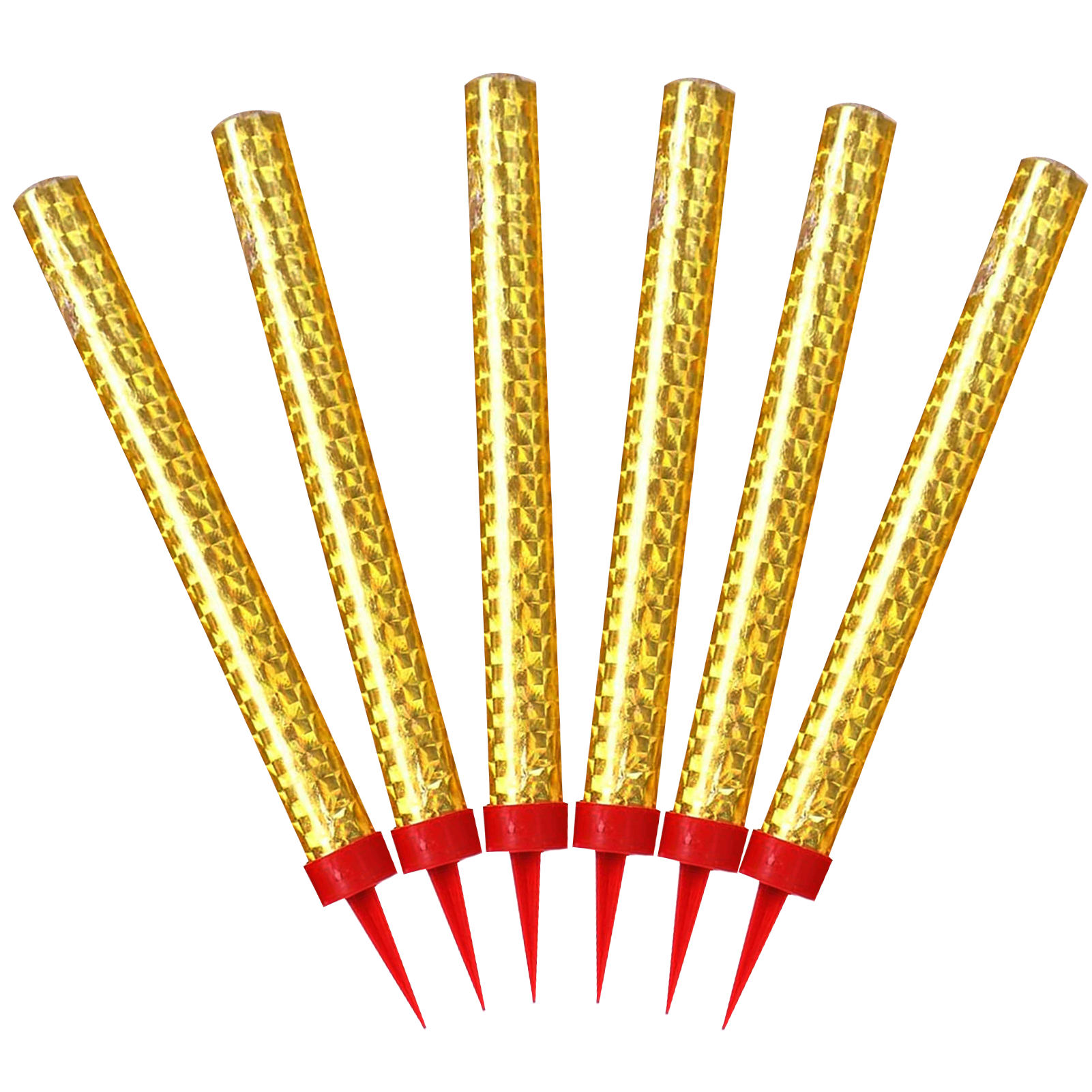 Фонтаны для торта - Свеча Фонтан для торта, Золото, 18 см, 6 шт.