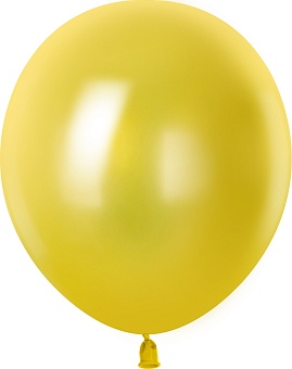 Круглые без рисунка - Шар (12''/30 см), Желтый, металлик, 100 шт.