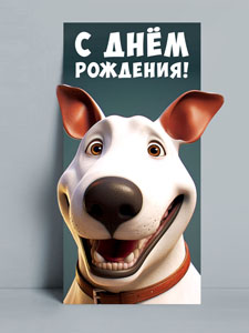 Конверты для денег - Конверт для денег "С Днем рождения!" Фигурная вырубка, тактильный лак с эффектом Soft Touch