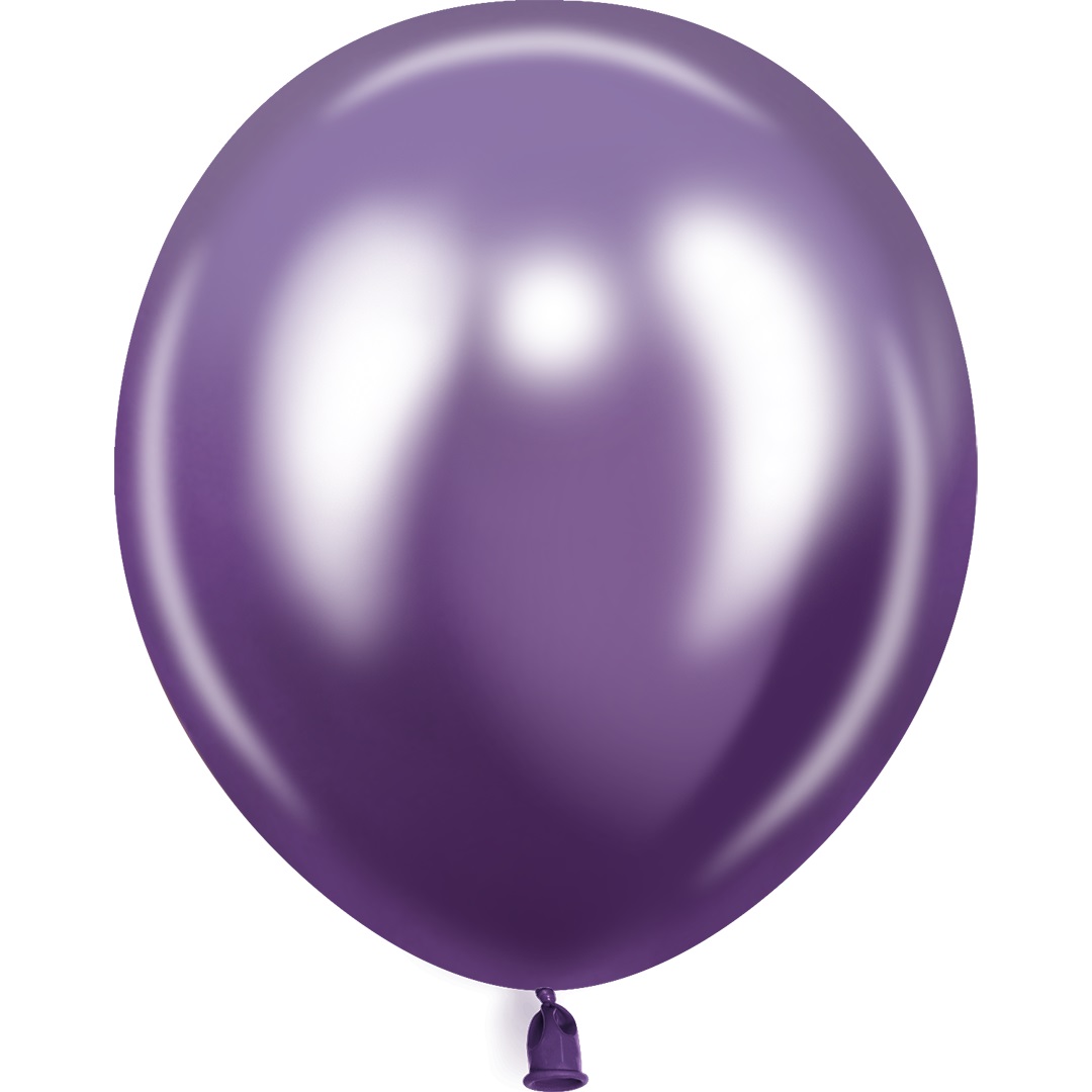 Круглые без рисунка - Шар (10''/25 см), Фиолетовый, хром, 50 шт.