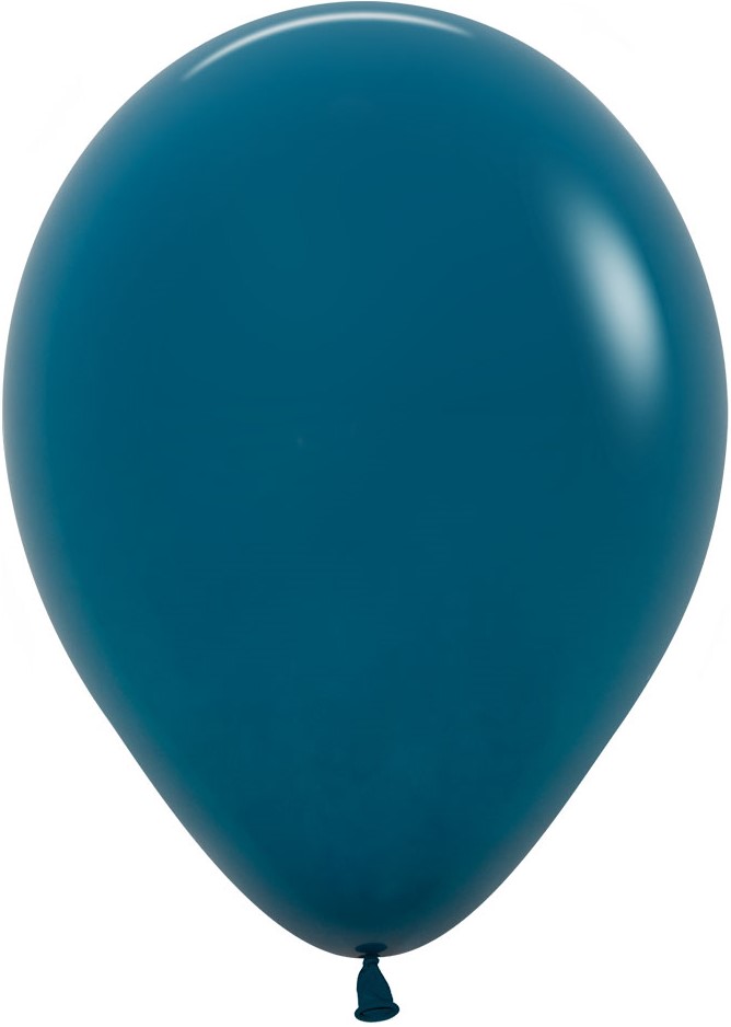 Круглые без рисунка - Шар (12''/30 см), Глубокий бирюзовый (035), пастель, 50 шт.