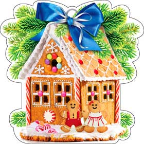 Украшения на скотче - Украшение на скотче "Домик" УФ-лак, скотч