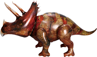 Шар (46''/117 см) Фигура 3D, Динозавр Трицератопс, 1 шт. в уп.