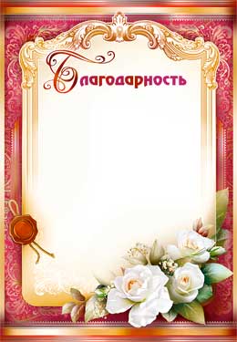 Грамоты, дипломы - Благодарность
