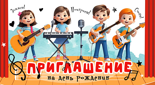 Приглашения - Приглашение "День Рождения!" УФ-лак
