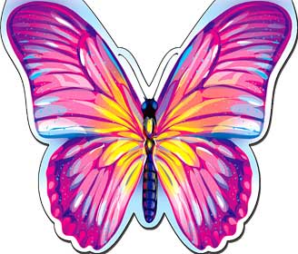 Закладки на магните - Закладка на магнитах "Бабочка" лак