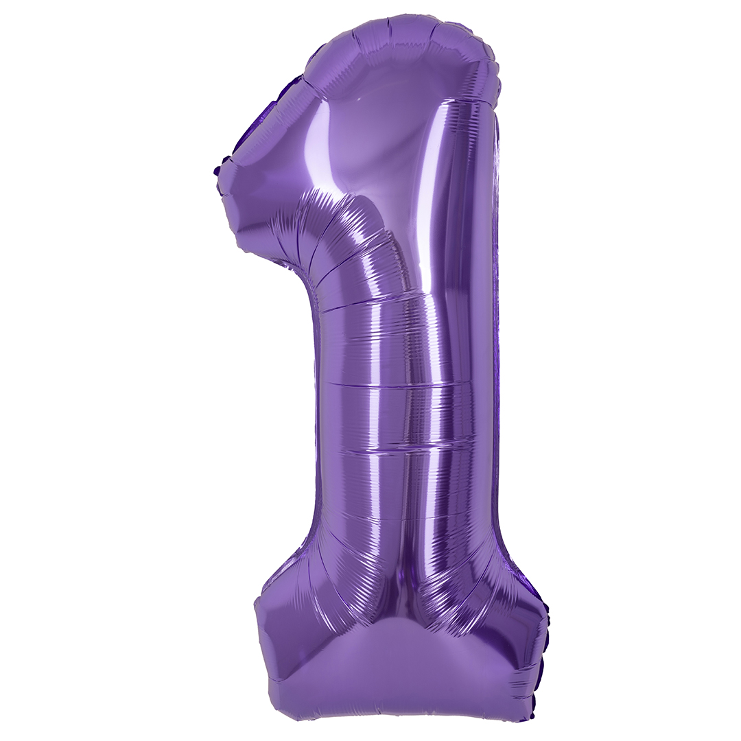 Цифры - Шар (40''/102 см) Цифра, 1, Сиреневый, Металлик, 1 шт. в уп. Цифры - Шар (40''/102 см) Цифра, 1, Сиреневый, Металлик, 1 шт. в уп.