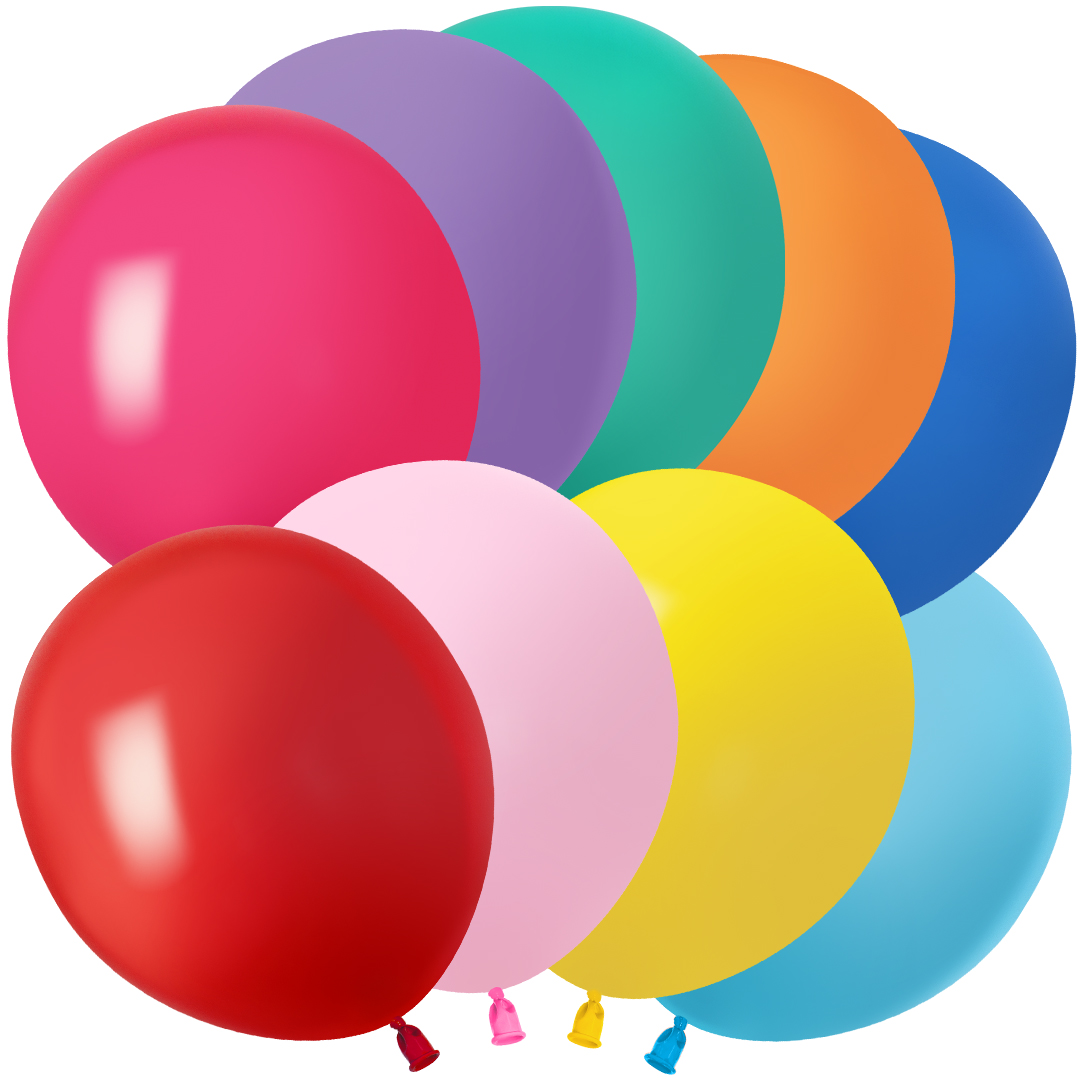 Круглые без рисунка - Шар (10''/25 см), Ассорти, пастель, 100 шт.