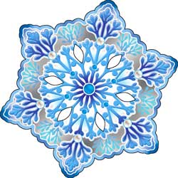 Украшение на скотче "Снежинка" металлизированный картон