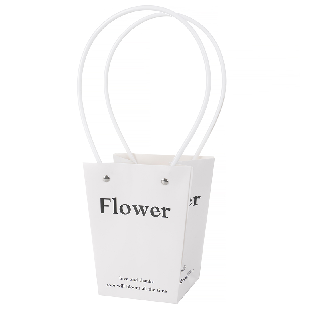 Пакеты для цветов - Пакет для цветов, Flower, Белый, 13*9,5*15,5 см, 1 шт.