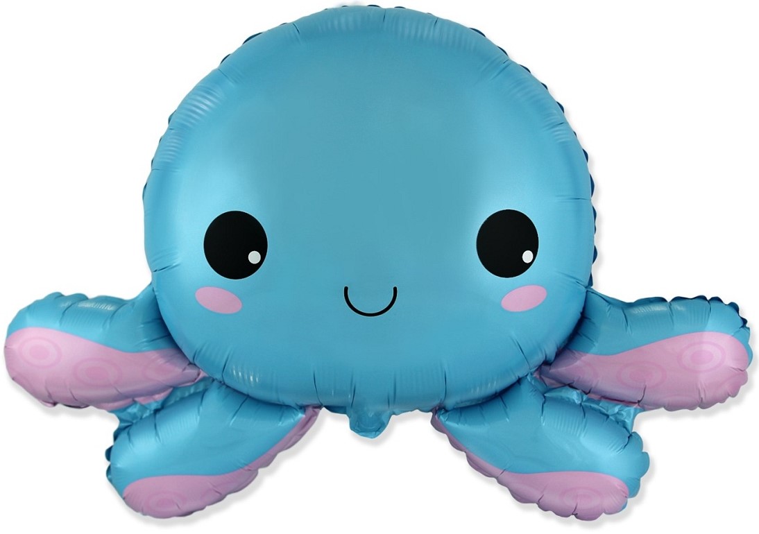 Мини-фигуры - Шар (14''/36 см) Мини-фигура, Маленький осьминог, 1 шт.