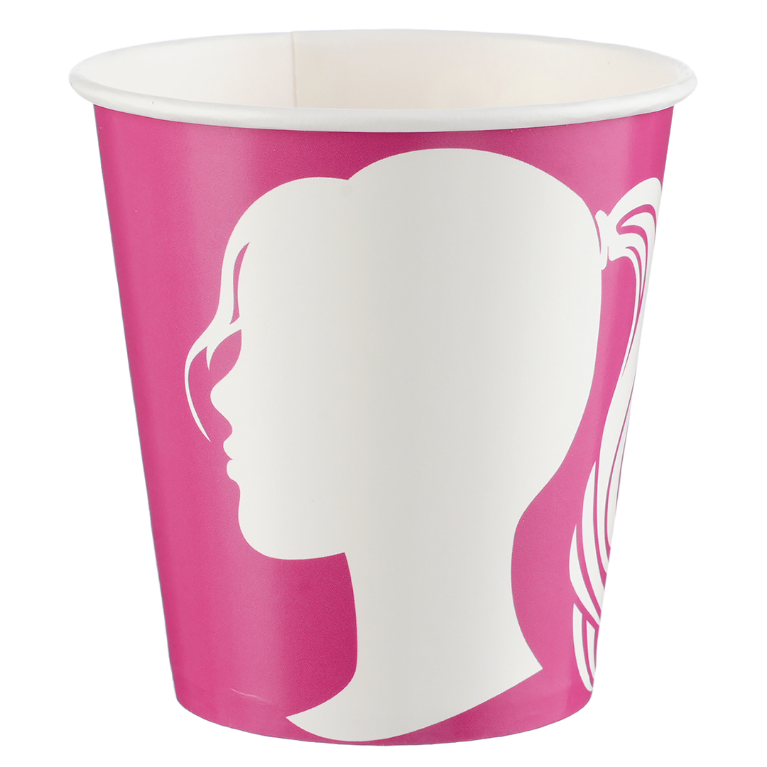 Одноразовые стаканы - Стаканы (250 мл) Красотка, Розовый, 6 шт.