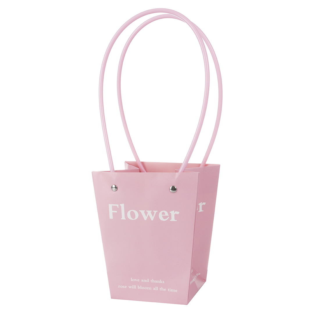 Пакеты для цветов - Пакет для цветов, Flower, Светло-розовый, 13*9,5*15,5 см, 1 шт.