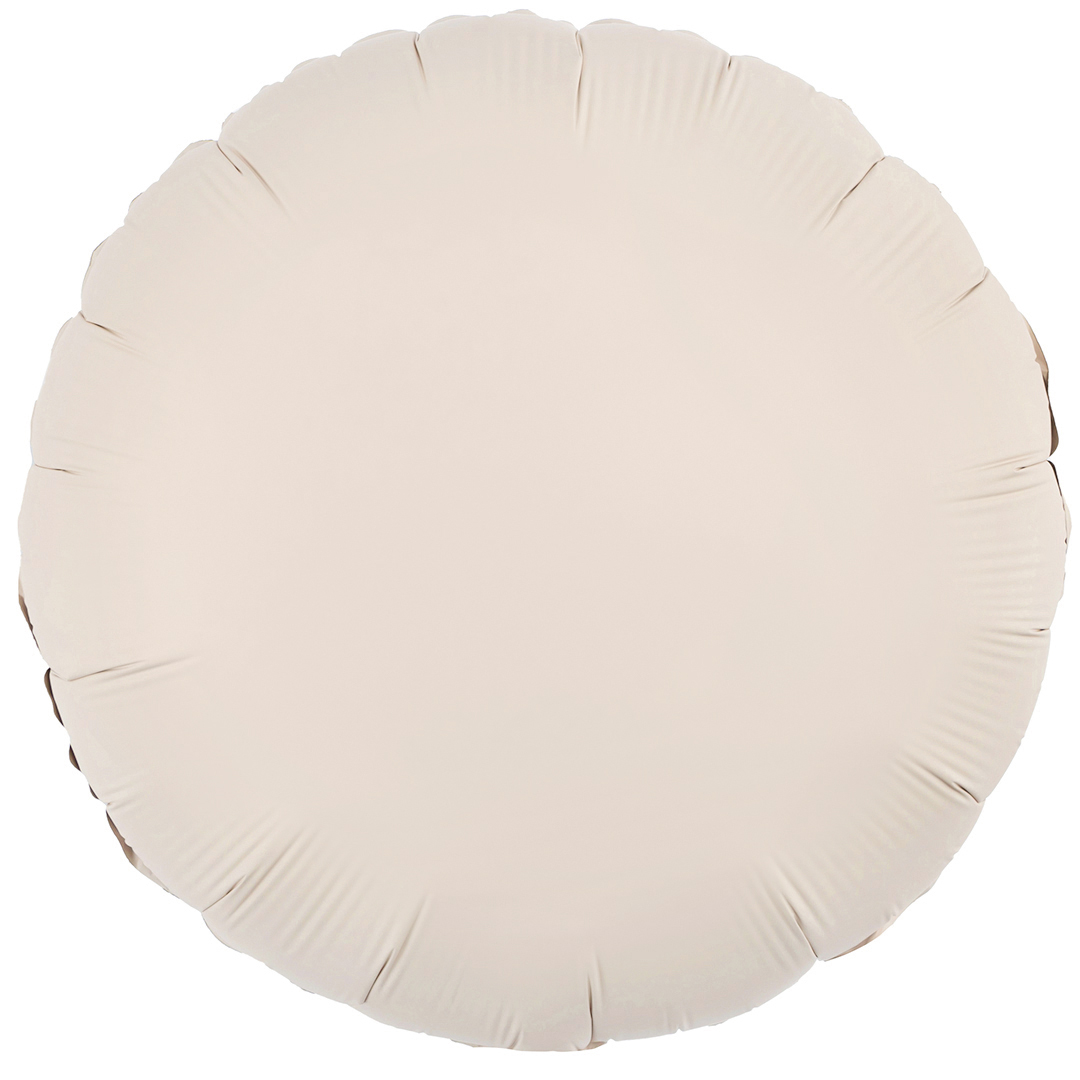Без рисунка - Шар (18''/46 см) Круг, Кремовый Латте, Матовый, 1 шт.