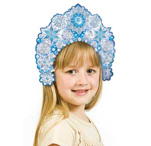 Маски, венки, кокошники - Кокошник из снежинок, фольга голографическая