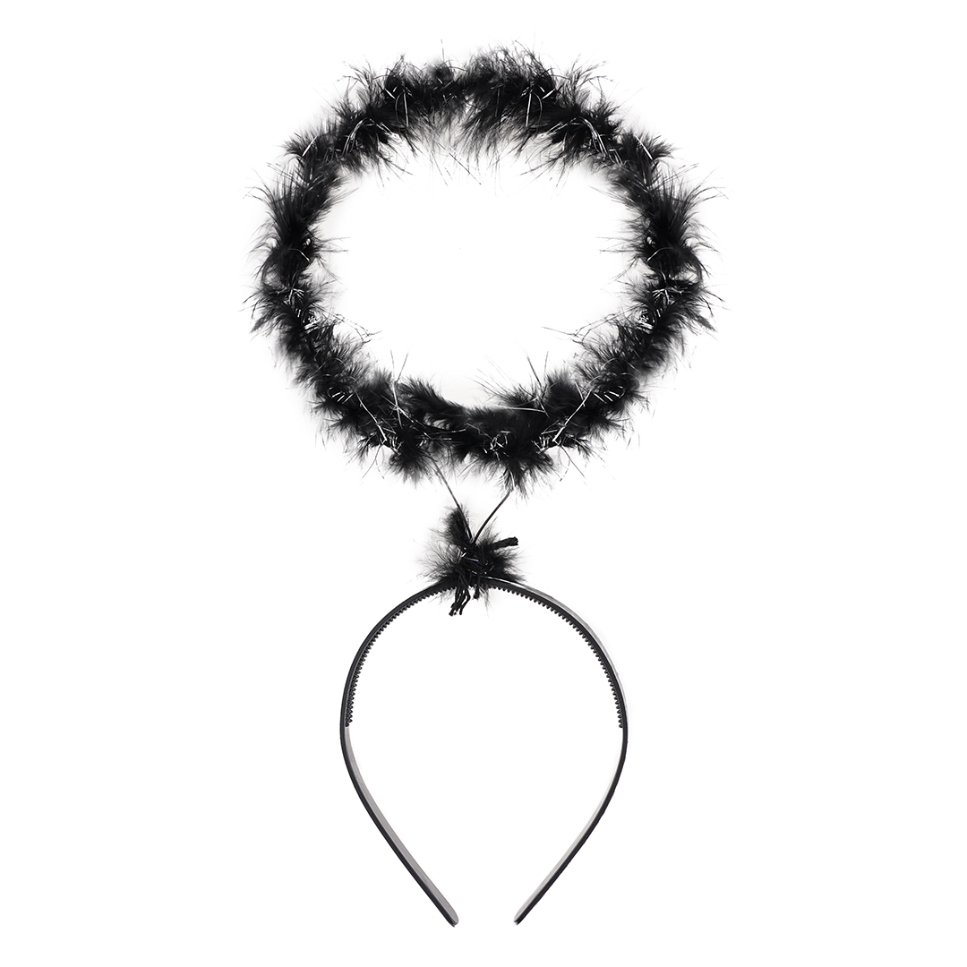 Ободки и заколки - Ободок, Ангел, Черный, 1 шт.