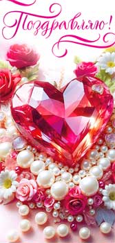 Конверты для денег - Конверт для денег "Поздравляю!" УФ-лак