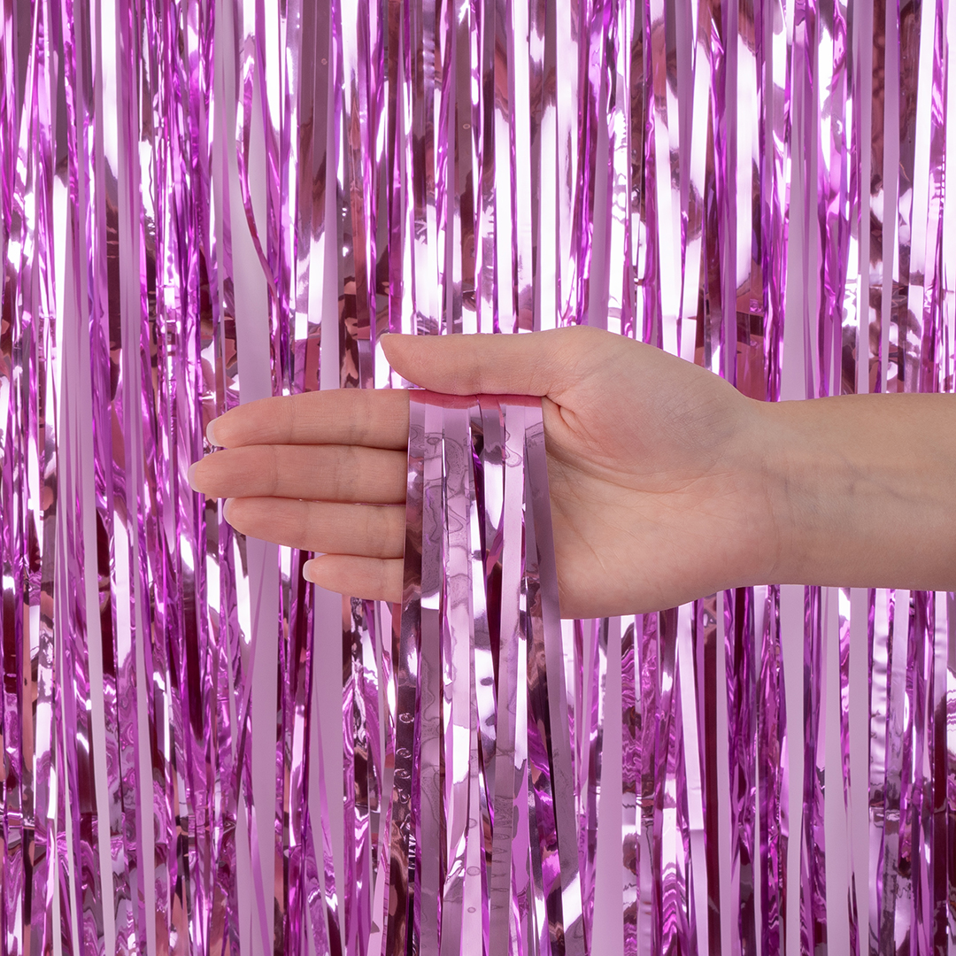 Занавес - Занавес Дождик Розовый, Металлик, 100*200 см, 1 шт.