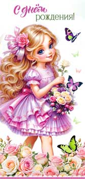 Конверты для денег - Конверт для денег "С Днем Рождения!" УФ-лак